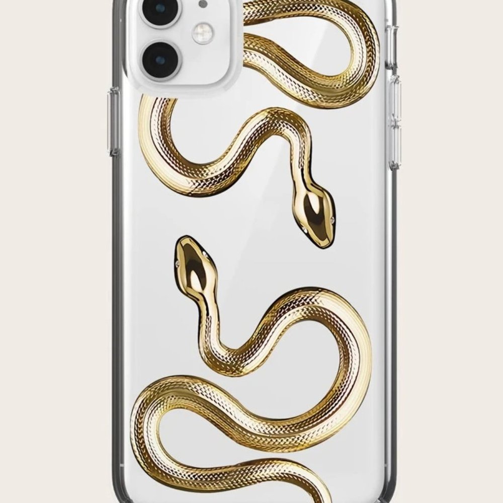 Shein Snake Pattern Clear Phone Case Compatible With iPhone 7p 8p
